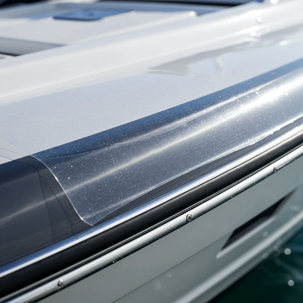 Armor Shield Marine Protection Film applied to boat hull